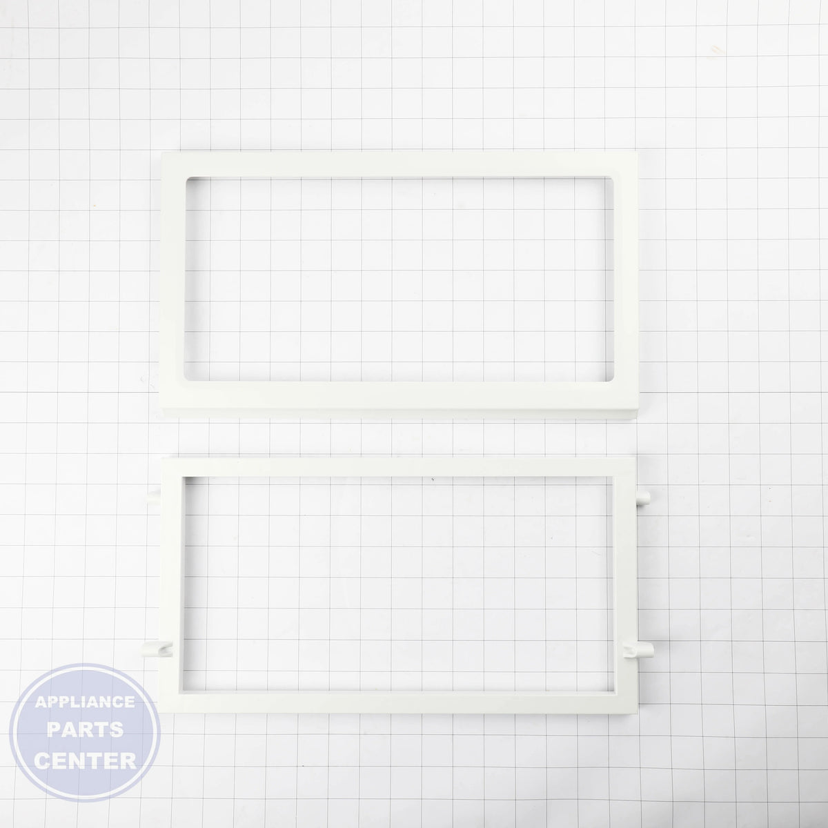 Whirlpool Shelf-Glas WPW10313893 - Installation in Maytag model showing mounting points
