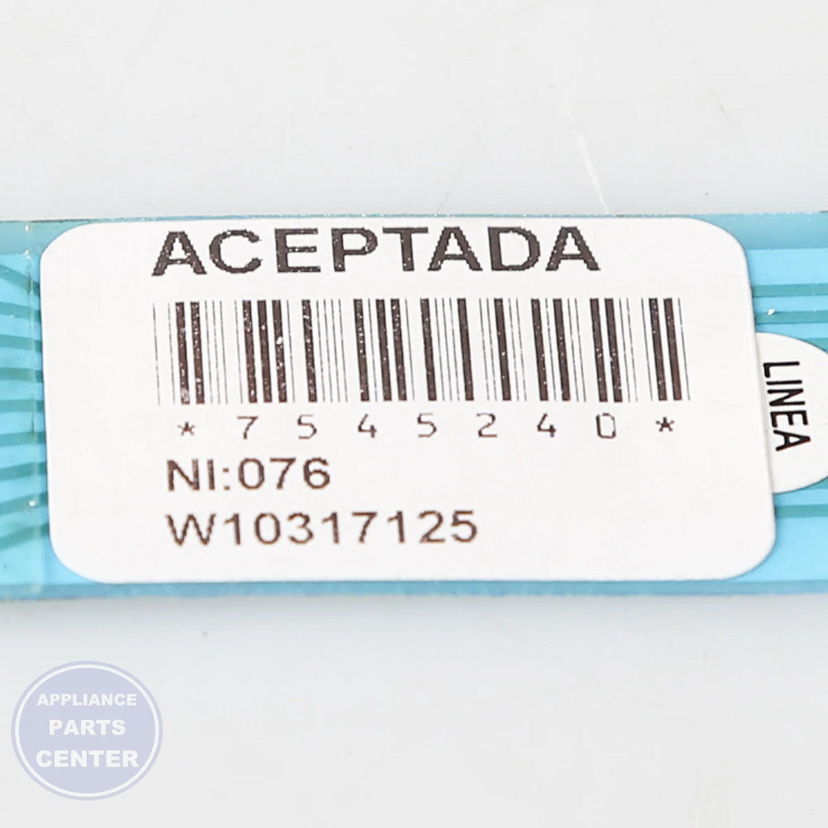 OVERLAY WPW10317125 - Detailed view of key technical details
