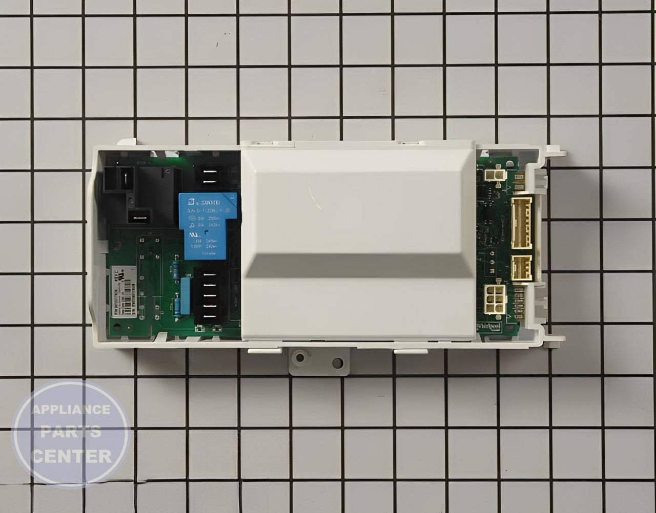 Control Board WPW10317636 - Detailed view of Circuit Board & Timer