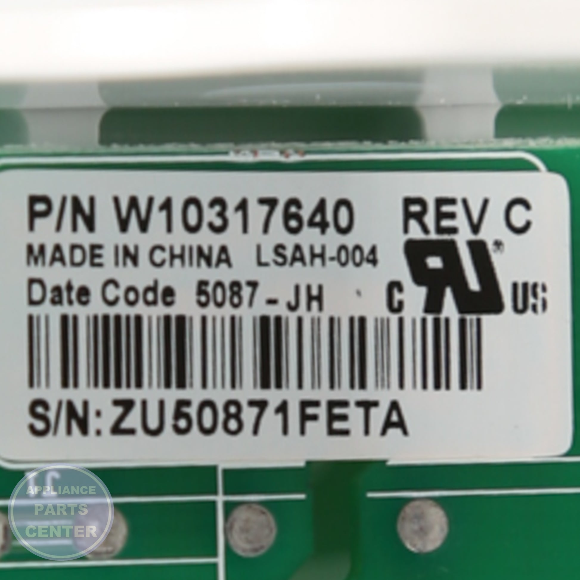 WPL CNTRL-ELEC WPW10317640 - Installation in WPL model revealing key mounting points
