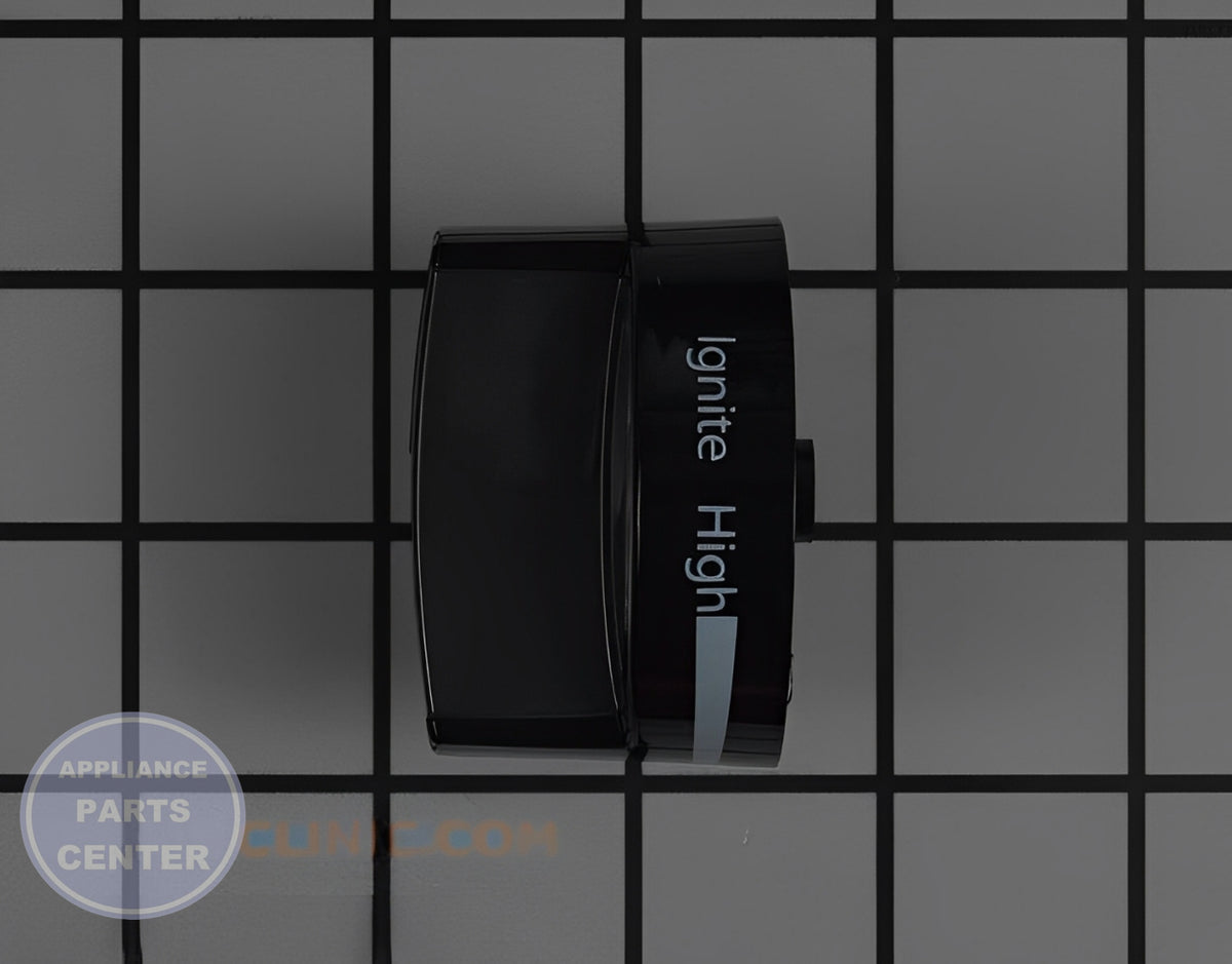 WHIRLPOOL RANGE BURNER CONTROL KNOB BLACK WPW10339442 - Detailed view of precise cooking control details