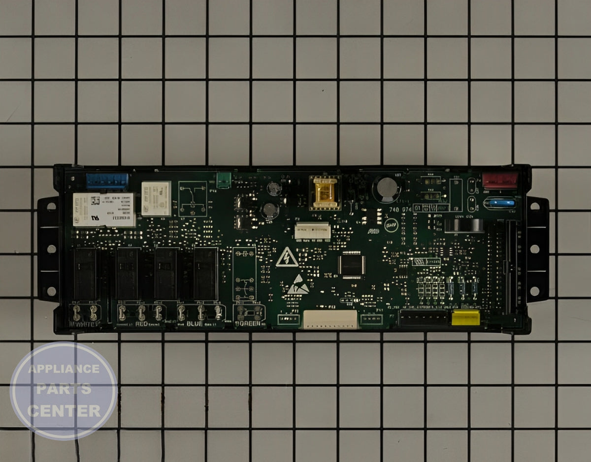 WHIRLPOOL Electronic Control Board WPW10340323 - Detailed view of circuitry and timer settings