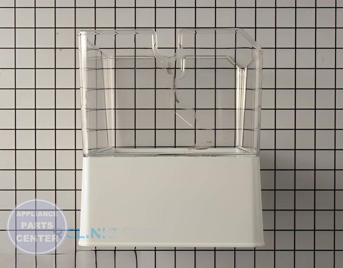 WHIRLPOOL REFRIGERATOR ICE MAKER BUCKET ASSEMBLY WPW10347093 - Detailed view of efficient ice production