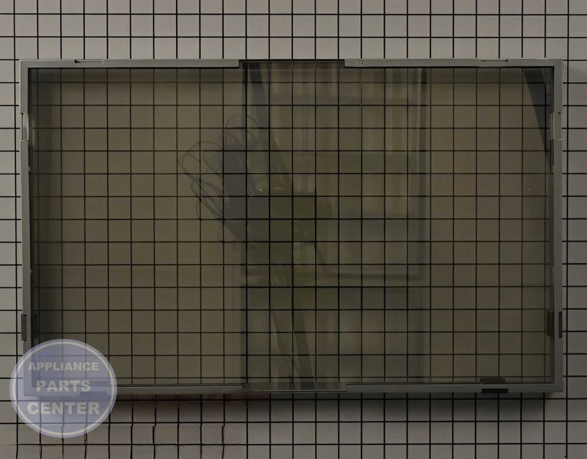 WHIRLPOOL STOVE MIDDLE DOOR GLASS PANEL WPW10347596 - Main view showing durable glass for WPL Microwave & Range/Stove/Oven