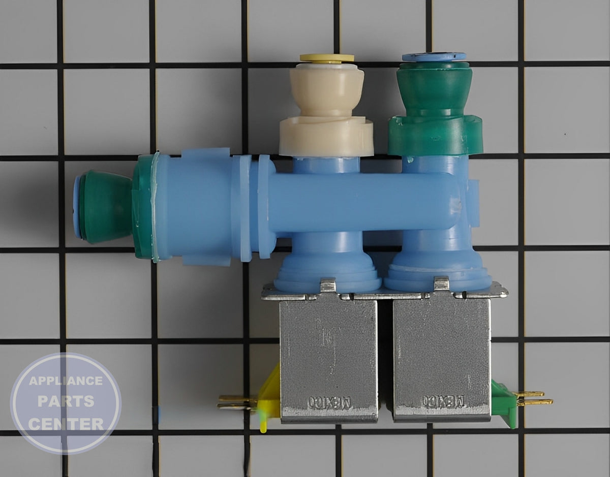 WHIRLPOOL WATER VALVE WPW10349187 - Main view showing precise water flow for WPL Refrigerator
