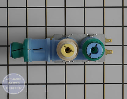 WHIRLPOOL WATER VALVE WPW10349187 - Side view with 4 x 3 x 2 inches measurements