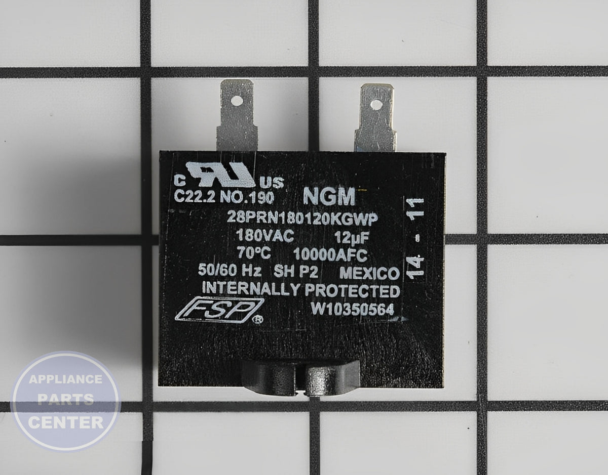 WHIRLPOOL REFRIGERATOR FREEZER CAPACITOR WPW10350564 - Main view showing durable design for various models
