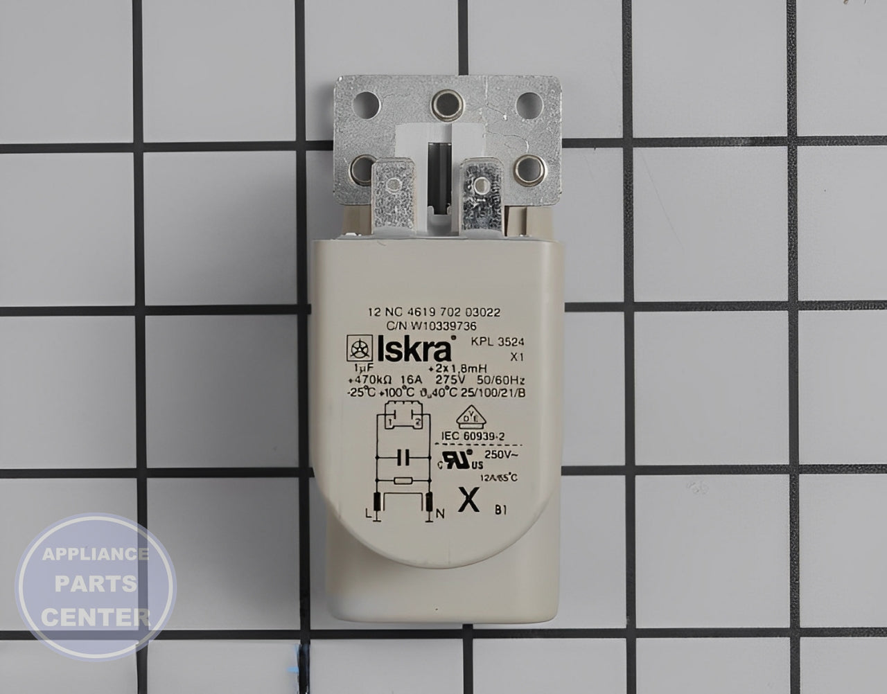 WHIRLPOOL WPW10367632 FILTER - Main view showing circuit board & timer compatibility for various models