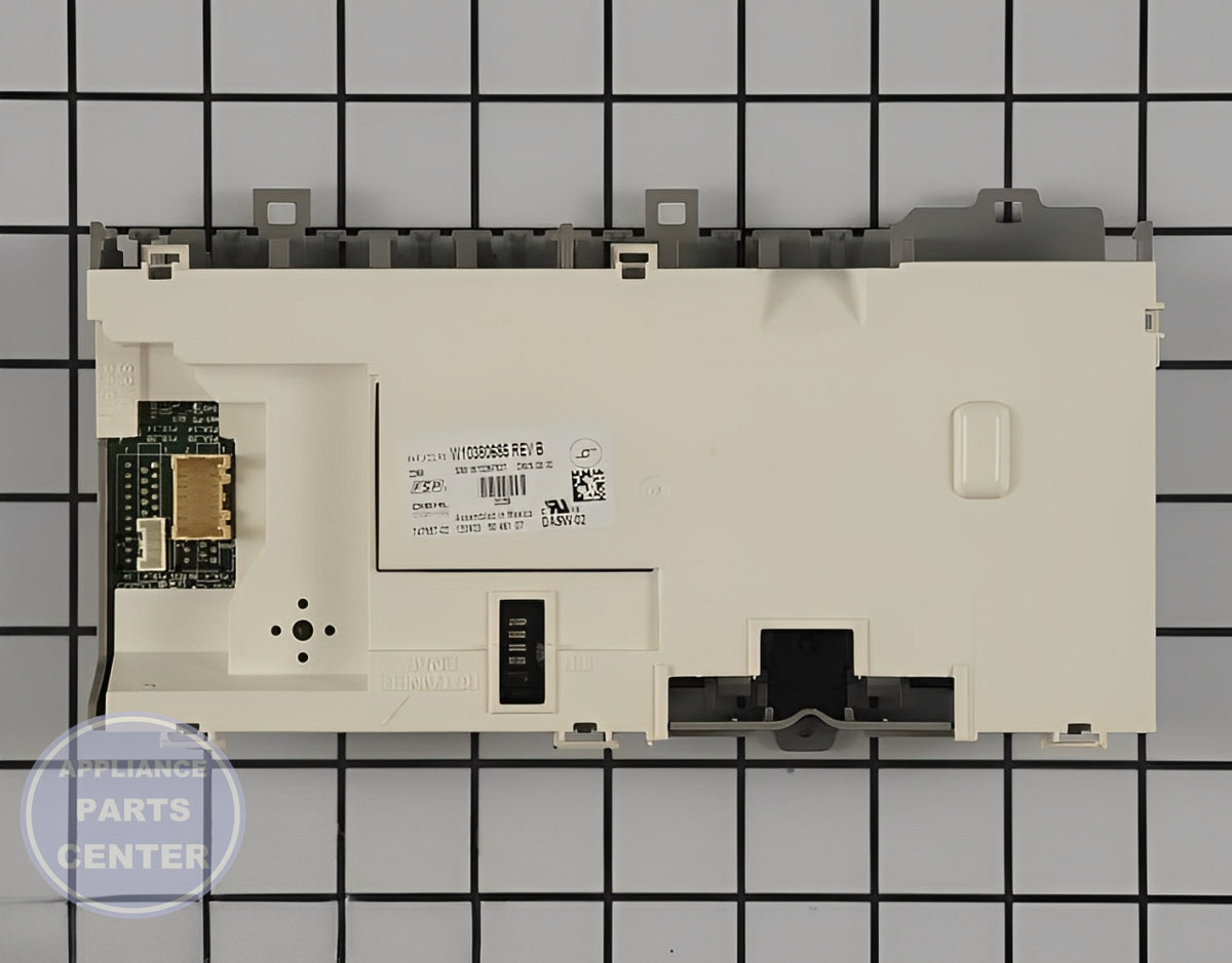 WHIRLPOOL DISHWASHER ELECTRONIC CONTROL BOARD WPW10380685 - Main view showing Circuit Board & Timer for various models