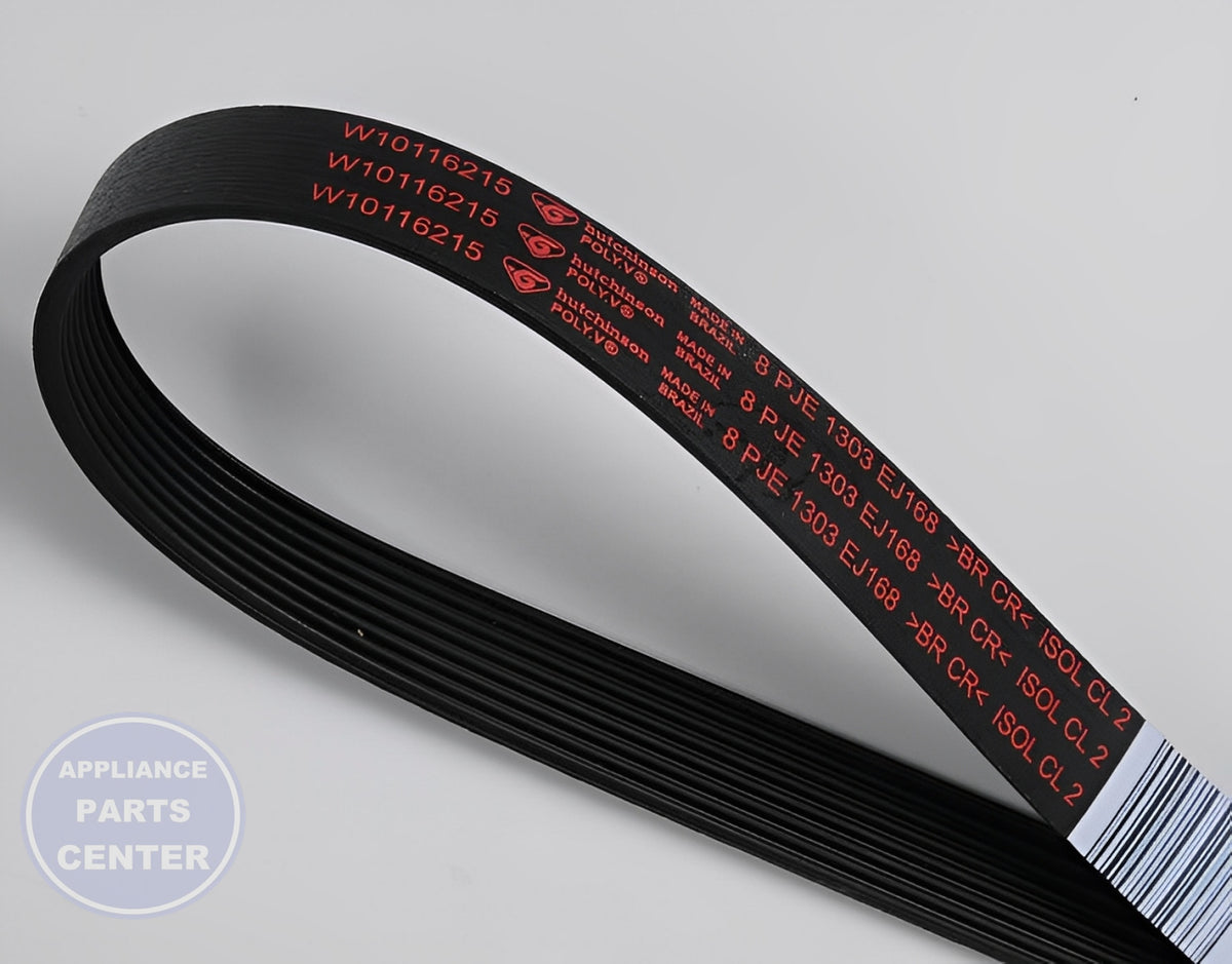 WHIRLPOOL BELT WPW10388418 - Main view showing durability for W10116215 and W10248068 models