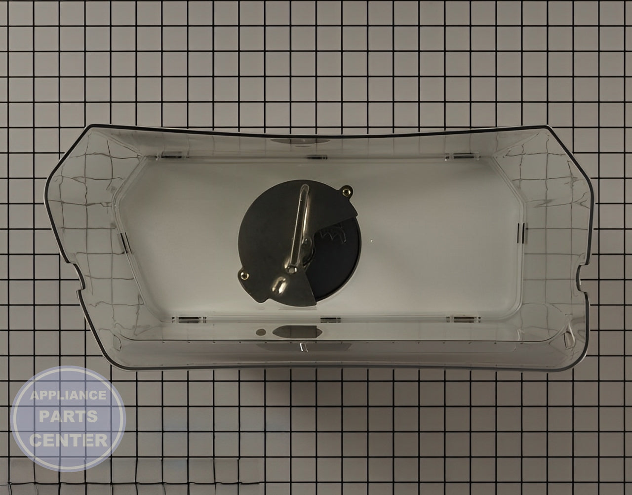 Ice Bucket Assembly WPW10395656 - Side view with precise measurements