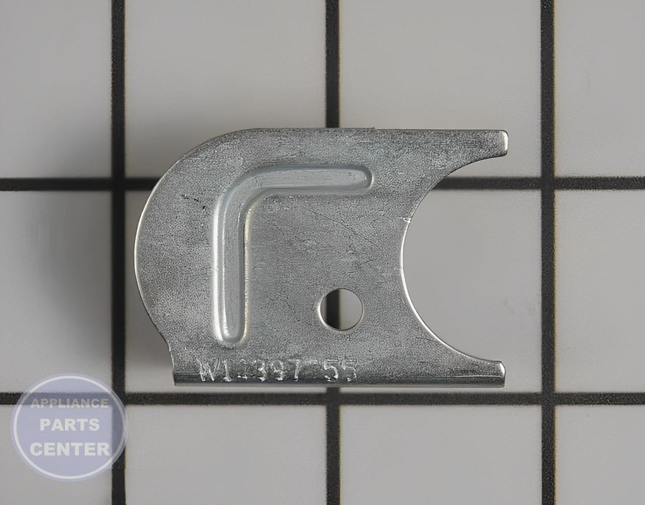 WHIRLPOOL REFRIGERATOR HINGE BRACKET WPW10397055 - Main view showing sturdy construction for Whirlpool models