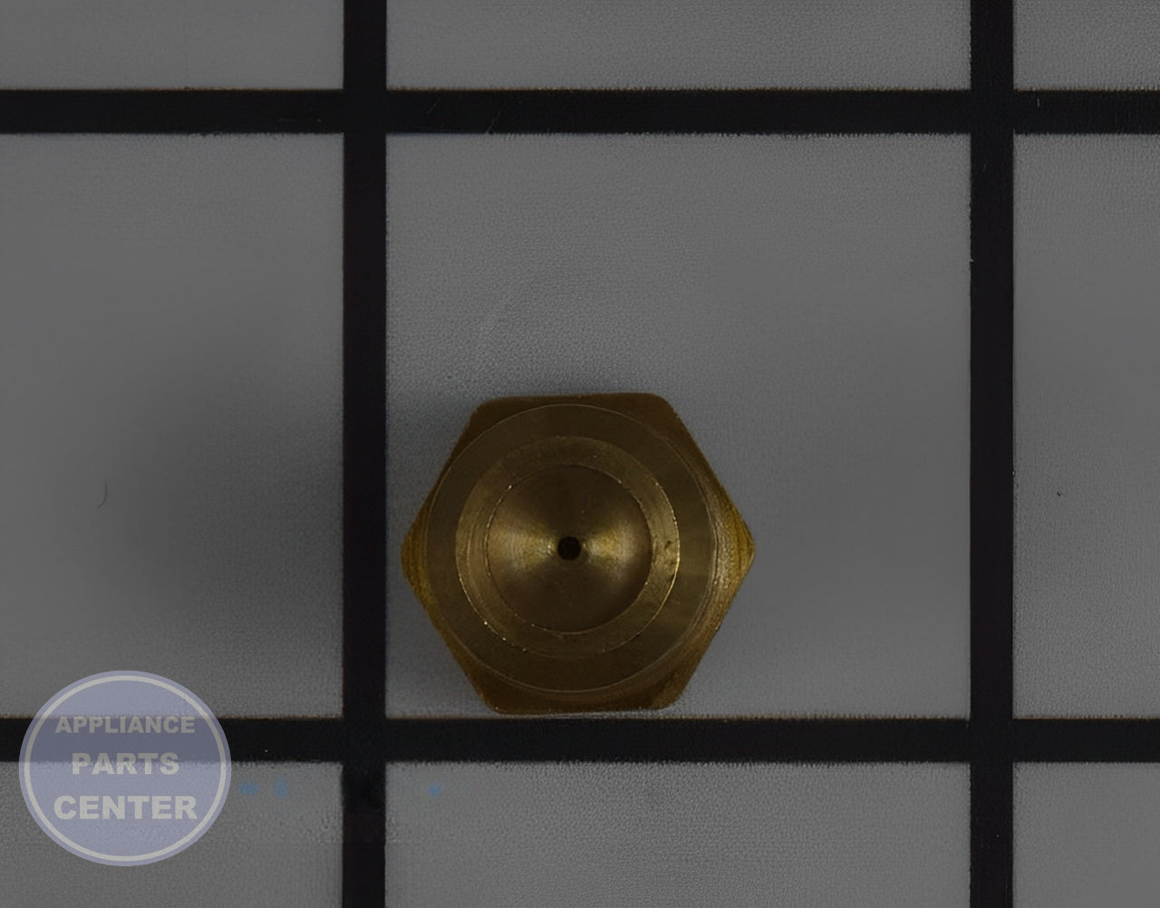 Orifice WPW10400498 - Side view with precise measurements for efficient gas flow