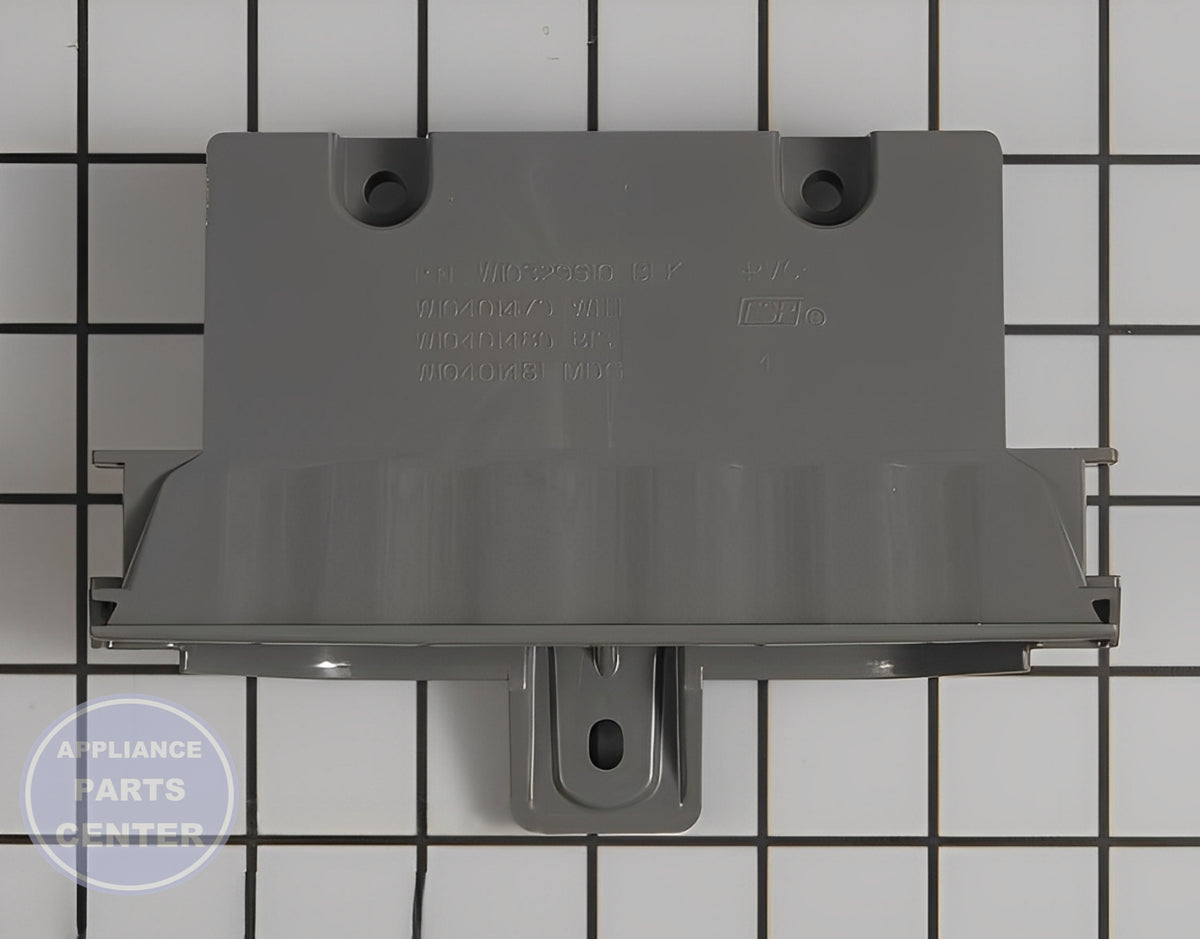 Dishwasher Handle Pocket WPW10401481 - Side view with precise measurements