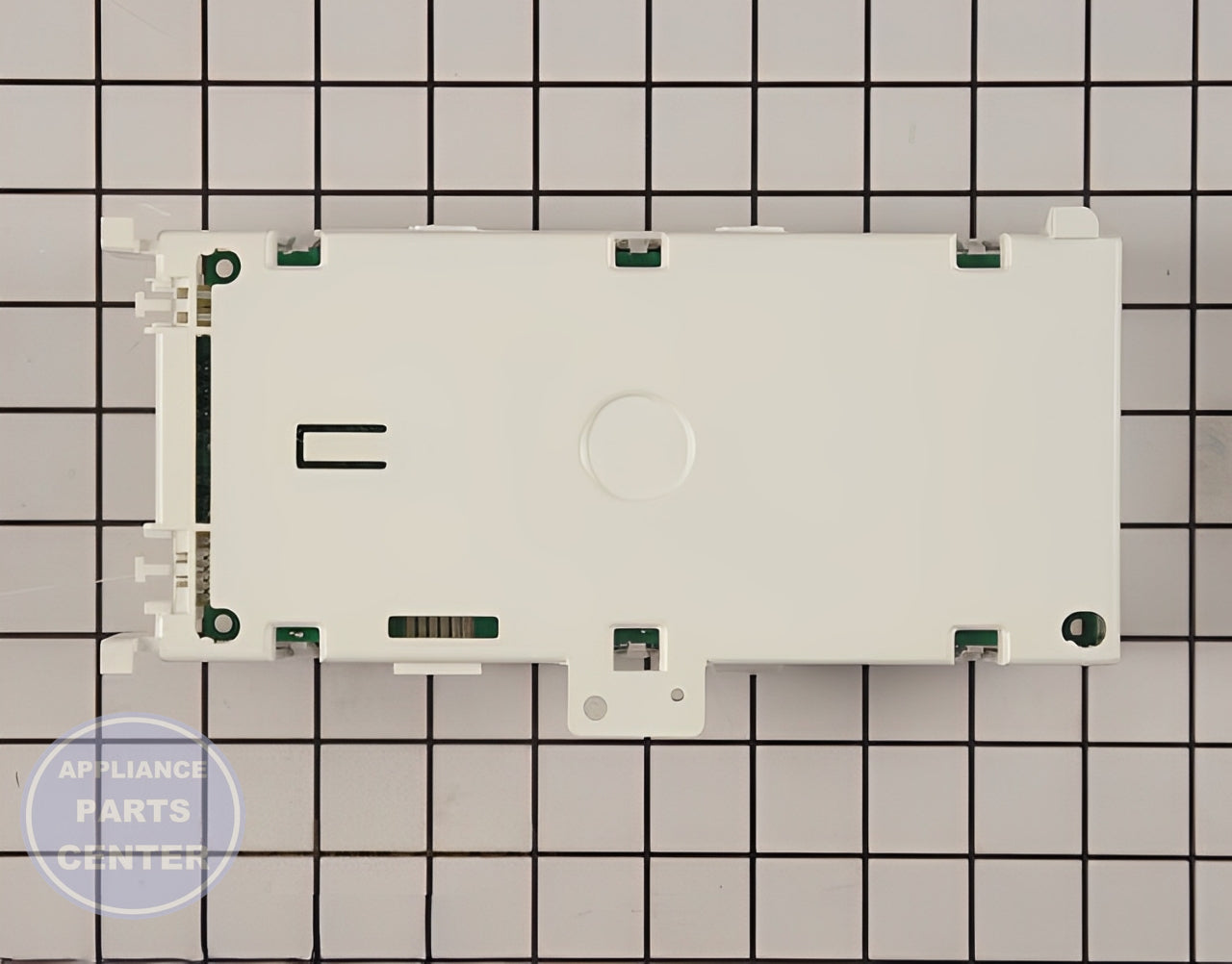 Control Board WPW10405846 - Detailed view of circuit board and timer