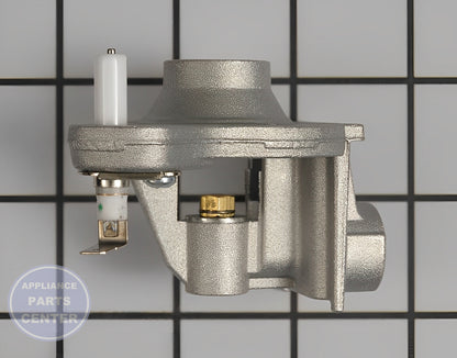 Amana Surface Burner Orifice Holder WPW10407678 - Main view showing gas flow control for Amana, Maytag, Whirlpool, Jenn Air, KitchenAid models