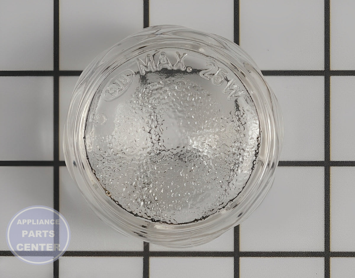Whirlpool Light Lens WPW10412722 - Side view with precise measurements