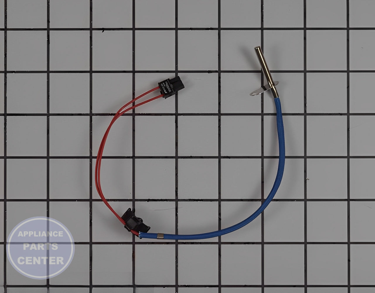 Whirlpool Thermistor WPW10419068 - Main view showing temperature sensor for Amana, Maytag, and Whirlpool dryers
