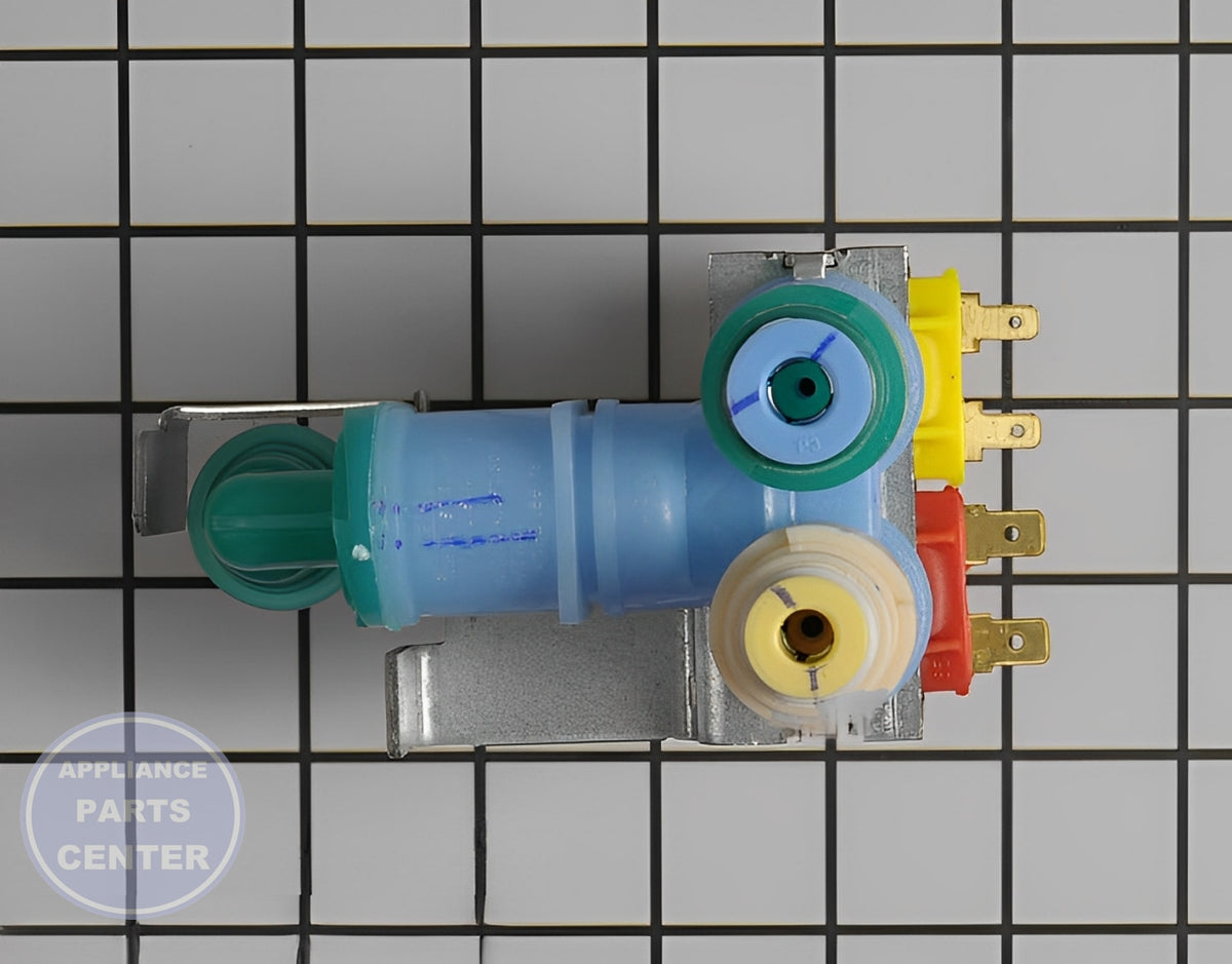 WHIRLPOOL REFRIGERATOR WATER INLET VALVE WPW10420083 - Detailed view of valve & float assembly