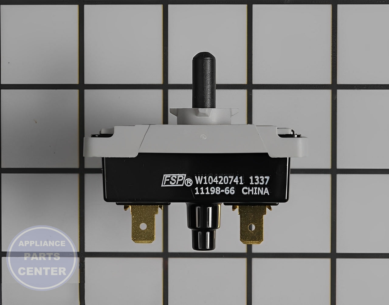 WHIRLPOOL DRYER START SWITCH WPW10420741 - Main view showing durable construction for WPL Dryer models