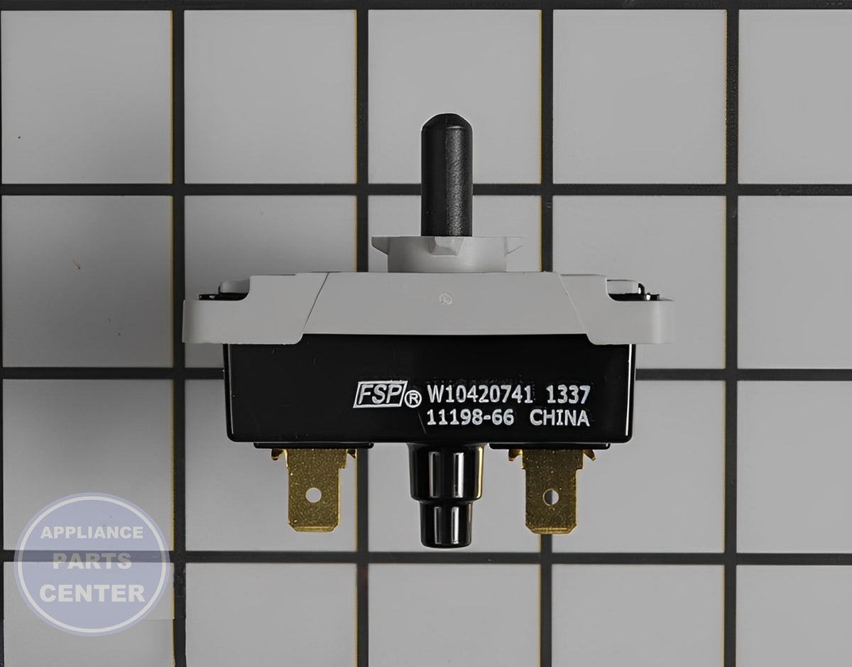 WHIRLPOOL DRYER START SWITCH WPW10420741 - Main view showing durable construction for WPL Dryer models