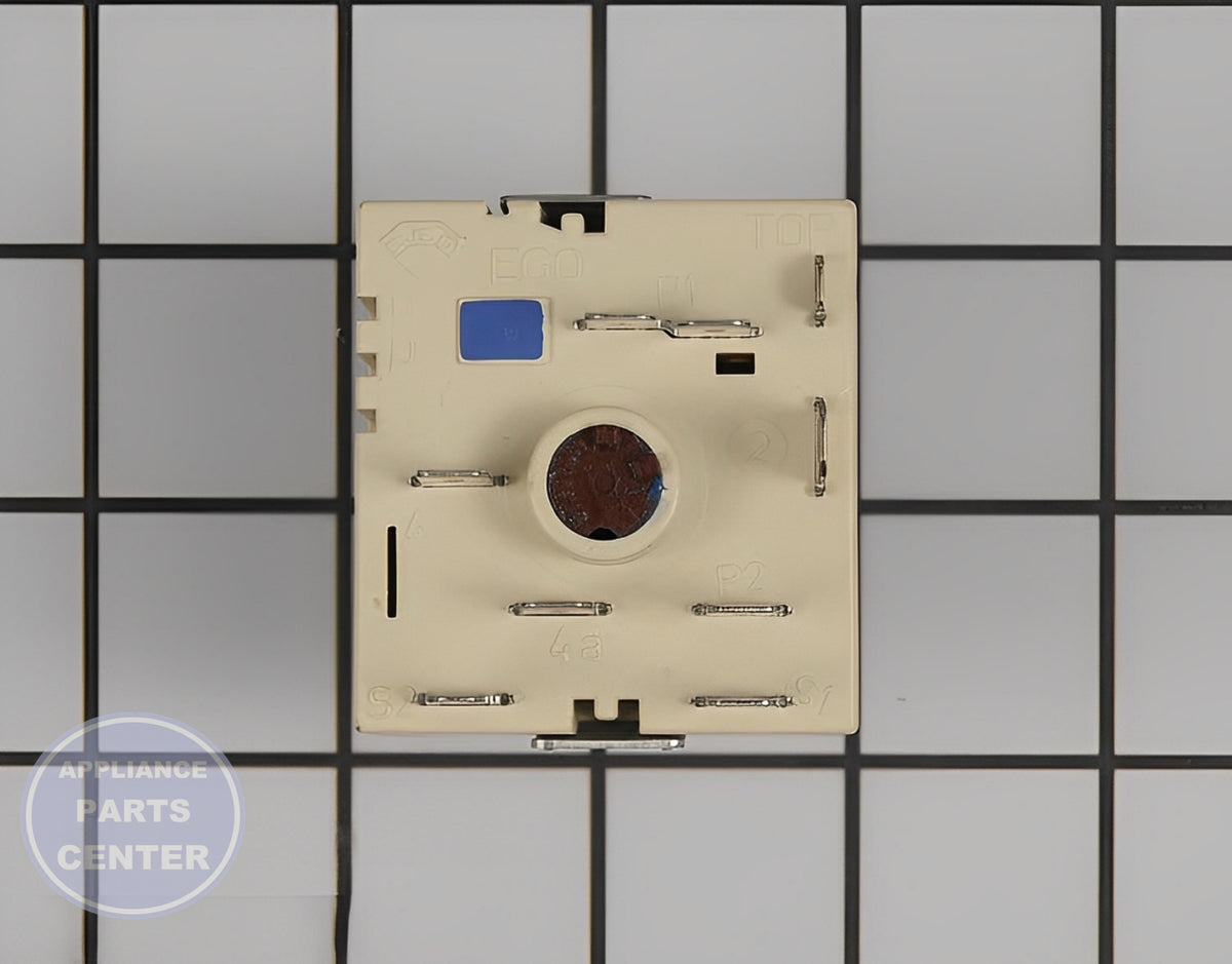 WHIRLPOOL INFINITE SWITCH WPW10434447 - Side view with precise control specifications