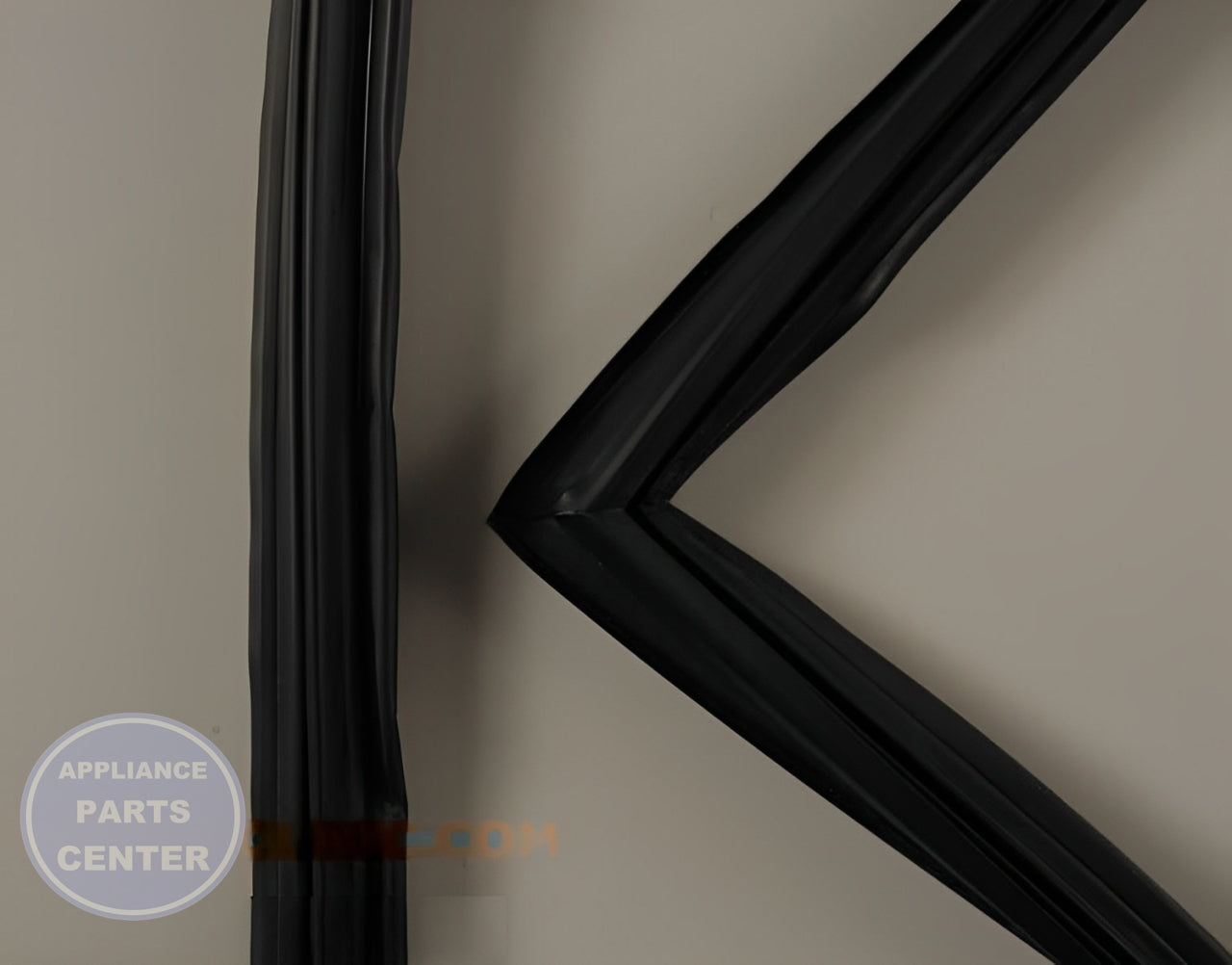 WHIRLPOOL REFRIGERATOR BLACK FREEZER DOOR GASKET WPW10436253 - Main view showing tight seal for WPL models