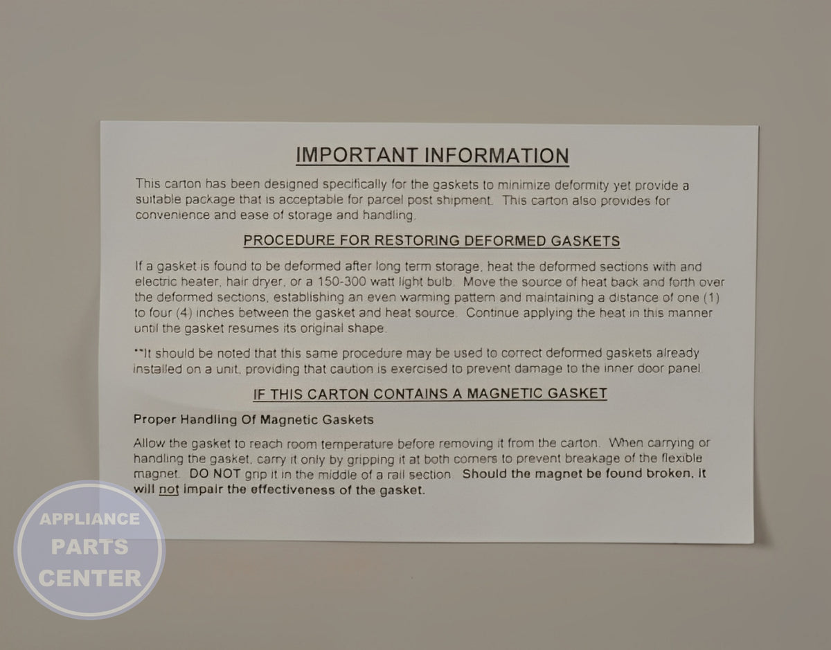 WHIRLPOOL REFRIGERATOR BLACK FREEZER DOOR GASKET WPW10436253 - Detailed view of durable construction