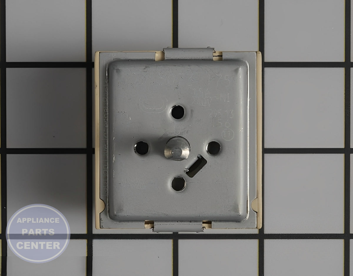 INFINITE SWITCH (RIGHT) FRONT) WPW10441696 - Side view with compatible measurements