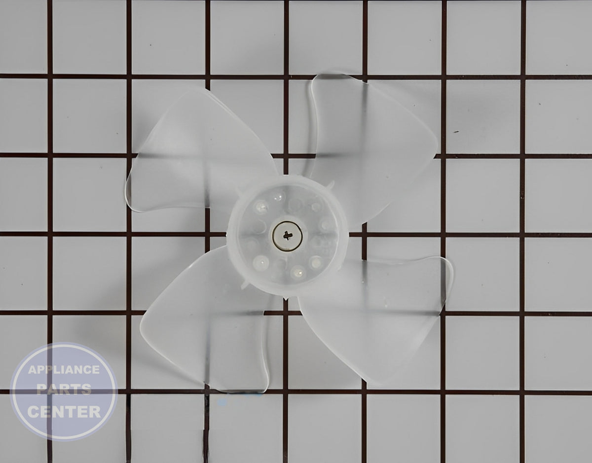 WHIRLPOOL REFRIGERATOR FAN BLADE WPW10445742 - Detailed view of blower wheel & fan blade design
