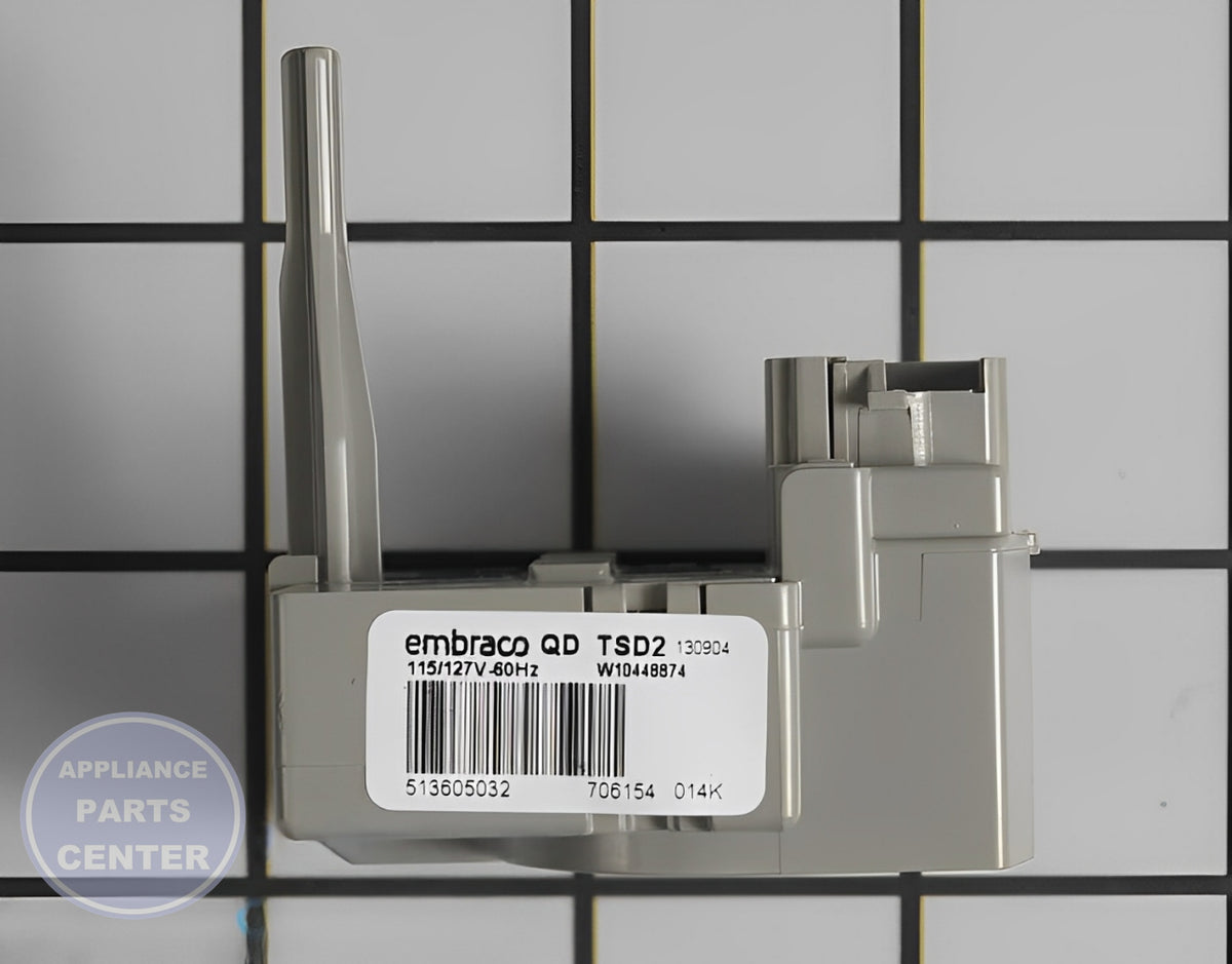 WHIRLPOOL START DEVICE WPW10448874 - Main view showing compressor support for WPL models