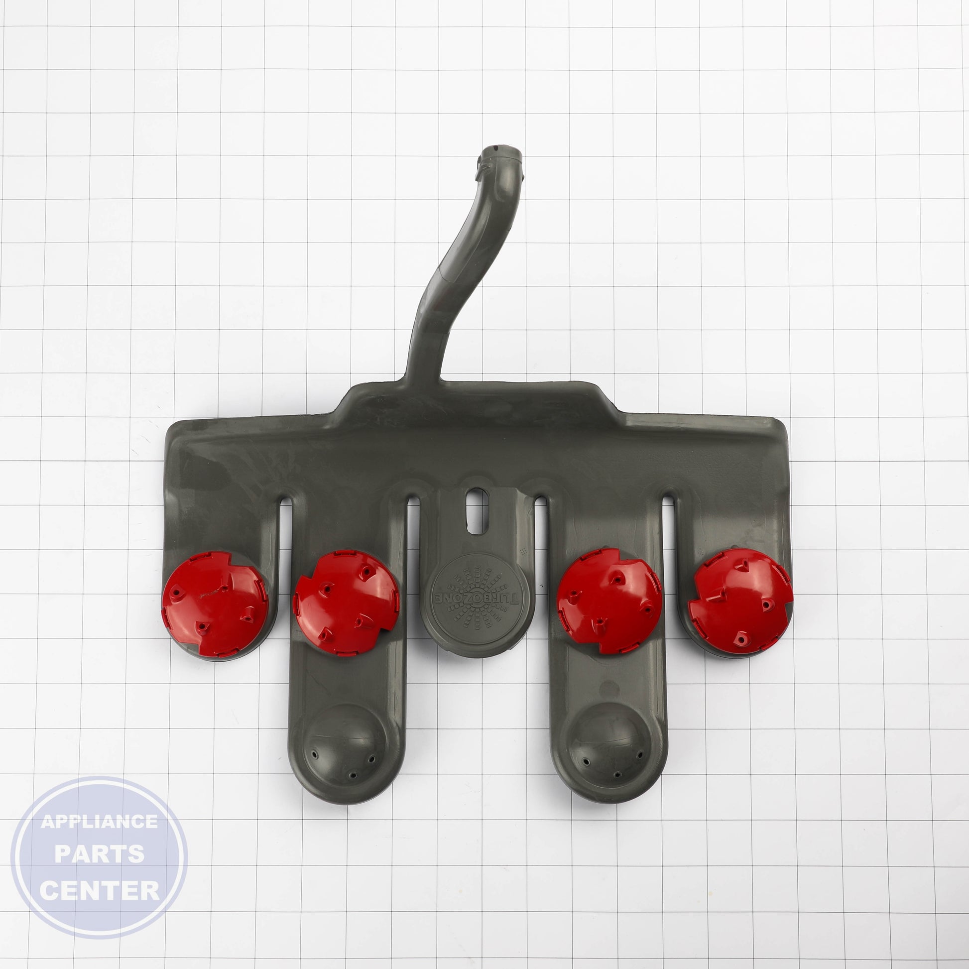 MANIFOLD WPW10462375 - Side view with gas flow specifications