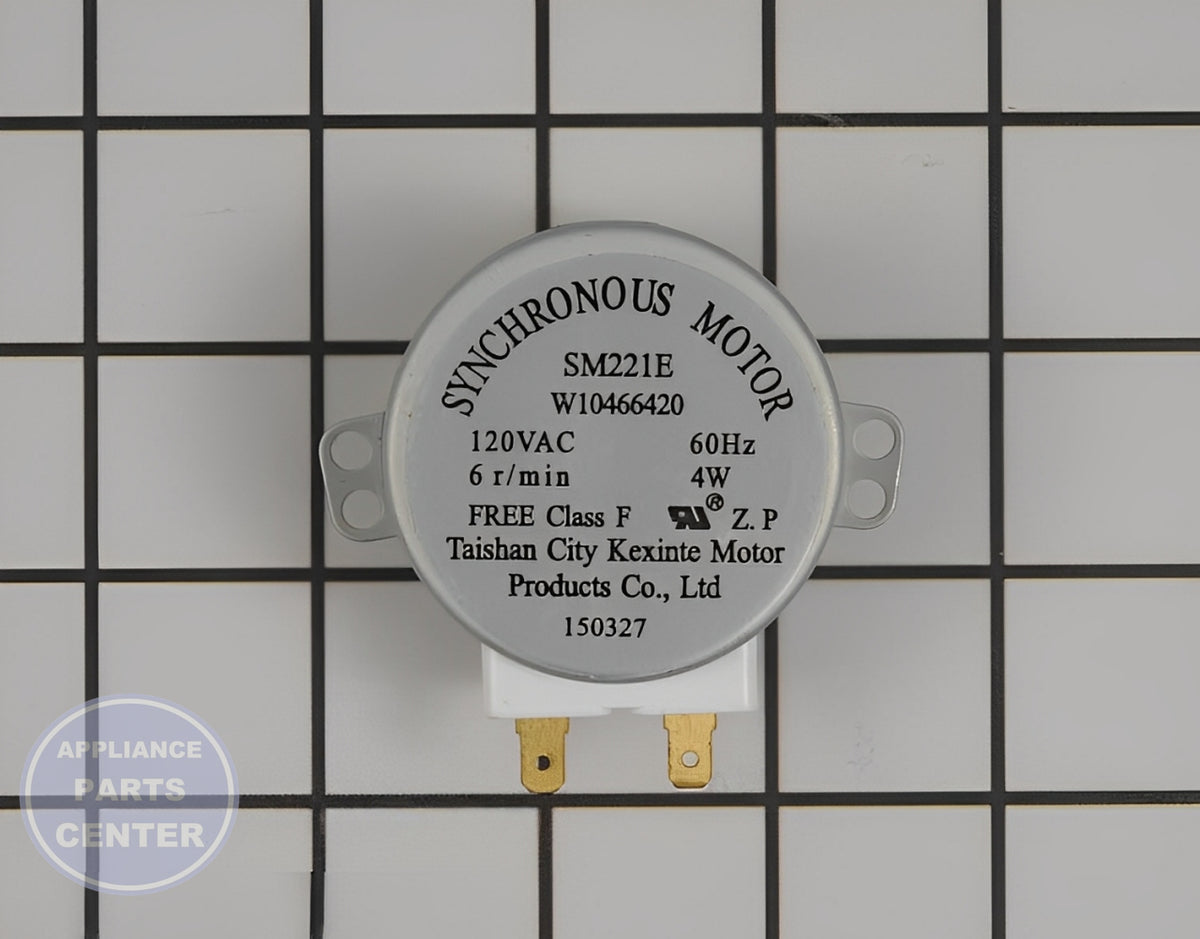 WHIRLPOOL TURNTABLE MOTOR WPW10466420 - Main view showing durable construction for various models