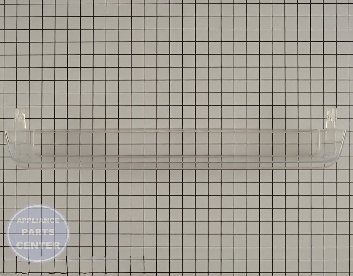 WHIRLPOOL REFRIGERATOR CLEAR DOOR SHELF TRIM WPW10468559 - Main view showing secure mounting for WPL models