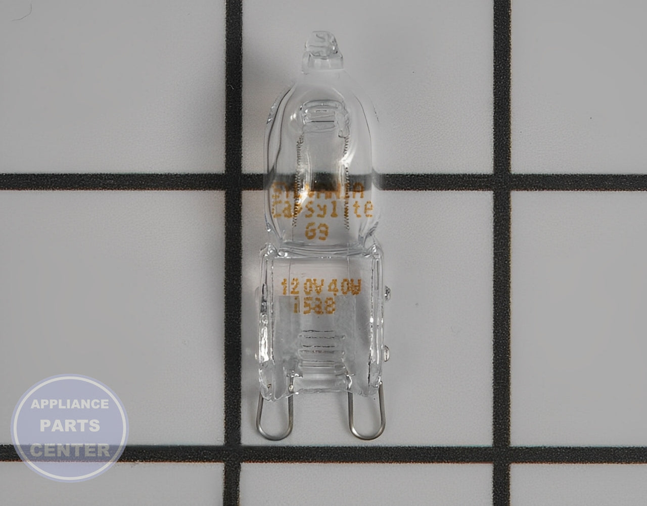 WHIRLPOOL LIGHT BULB WPW10472384 - Main view showing bright illumination for WPL Microwave