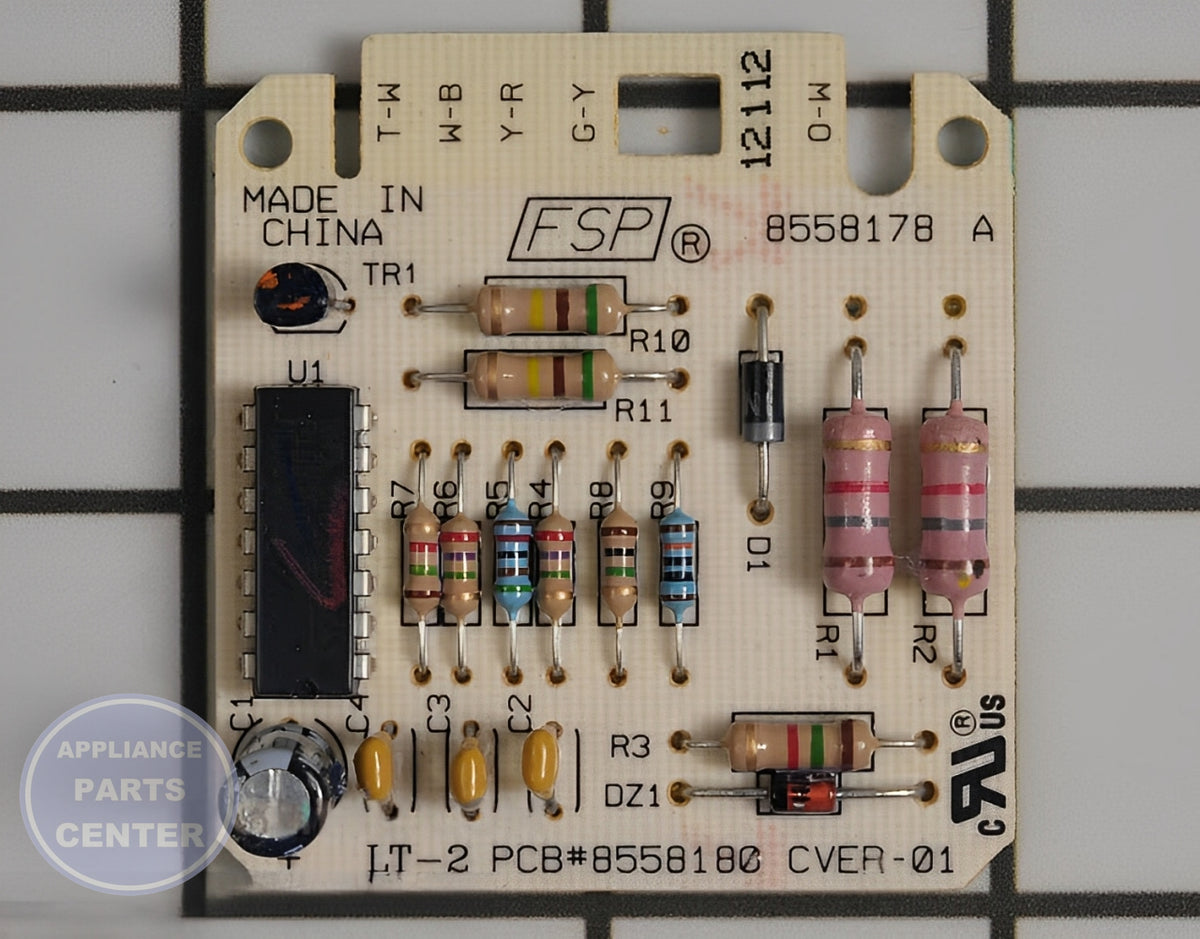WHIRLPOOL ELECTRONIC CONTROL BOARD WPW10476828 - Main view showing circuit board & timer for various models