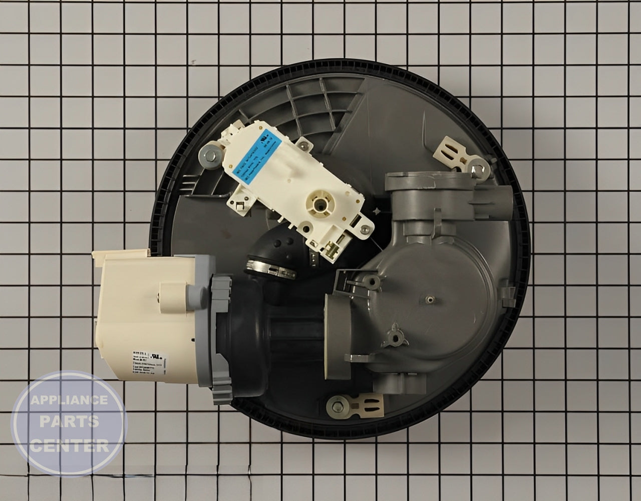 WHIRLPOOL DISHWASHER PUMP & MOTOR WPW10482482 - Main view showing efficient water circulation for W10300748 model