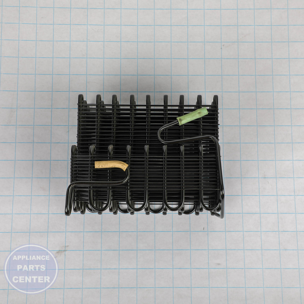 CONDENSER WPW10487115 - Side view with precise measurements for Compressor & Sealed System