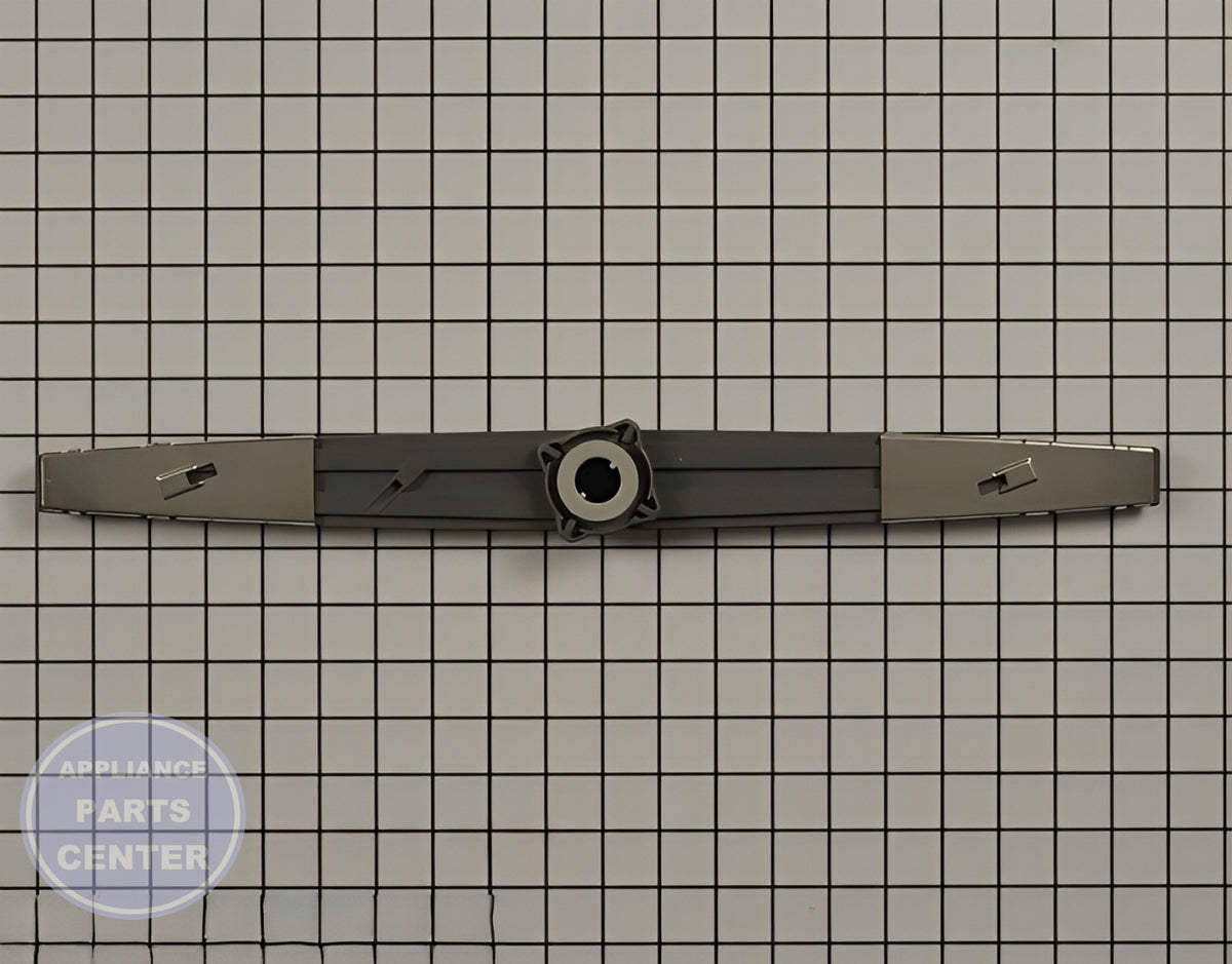 WHIRLPOOL DISHWASHER LOWER SPRAY ARM WPW10491331 - Detailed view of wash arm and support