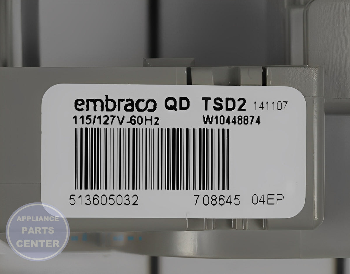 WHIRLPOOL REFRIGERATOR COMPRESSOR WPW10507886 - Installation in WPL models showing key mounting points