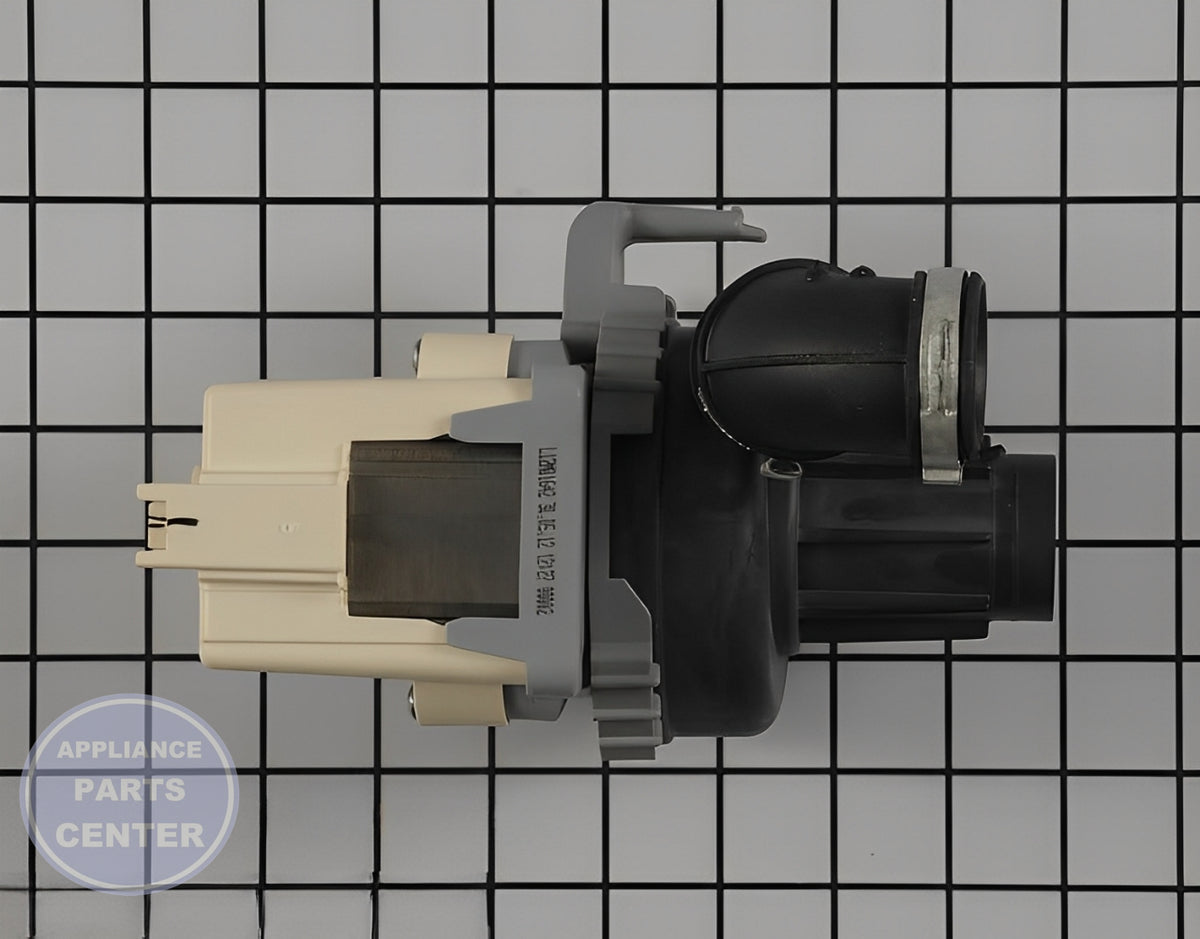WHIRLPOOL DISHWASHER PUMP MOTOR WPW10510667 - Side view with 10 lbs capacity