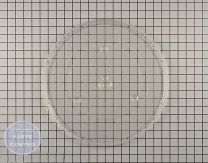 Whirlpool Glass Tray WPW10510836 - Main view showing rotation function for Whirlpool and KitchenAid models