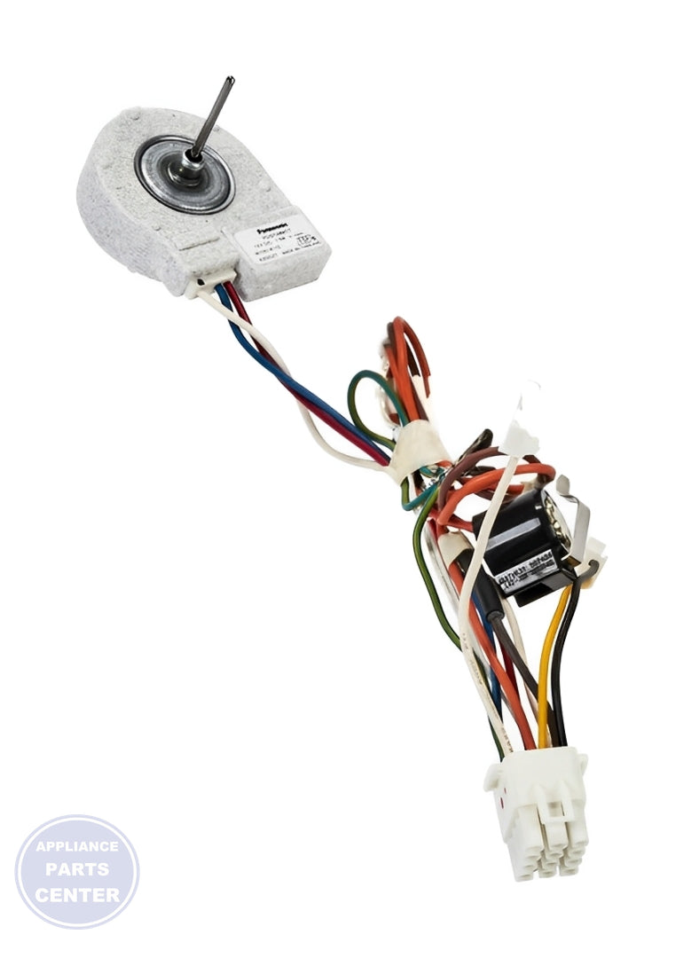 Refrigerator Evaporator Motor WPW10514110 - Side view with precise measurements