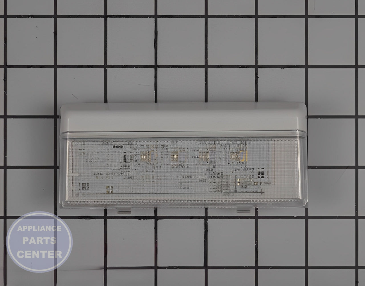 WHIRLPOOL LIGHT BOARD WPW10515057 - Side view with precise measurements