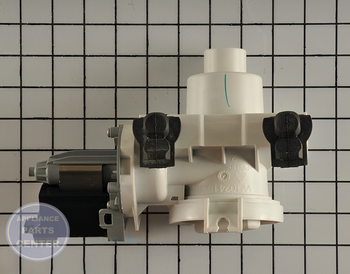 WHIRLPOOL WATER PUMP WPW10515401 - Installation in WPL Washing Machine showing key mounting points