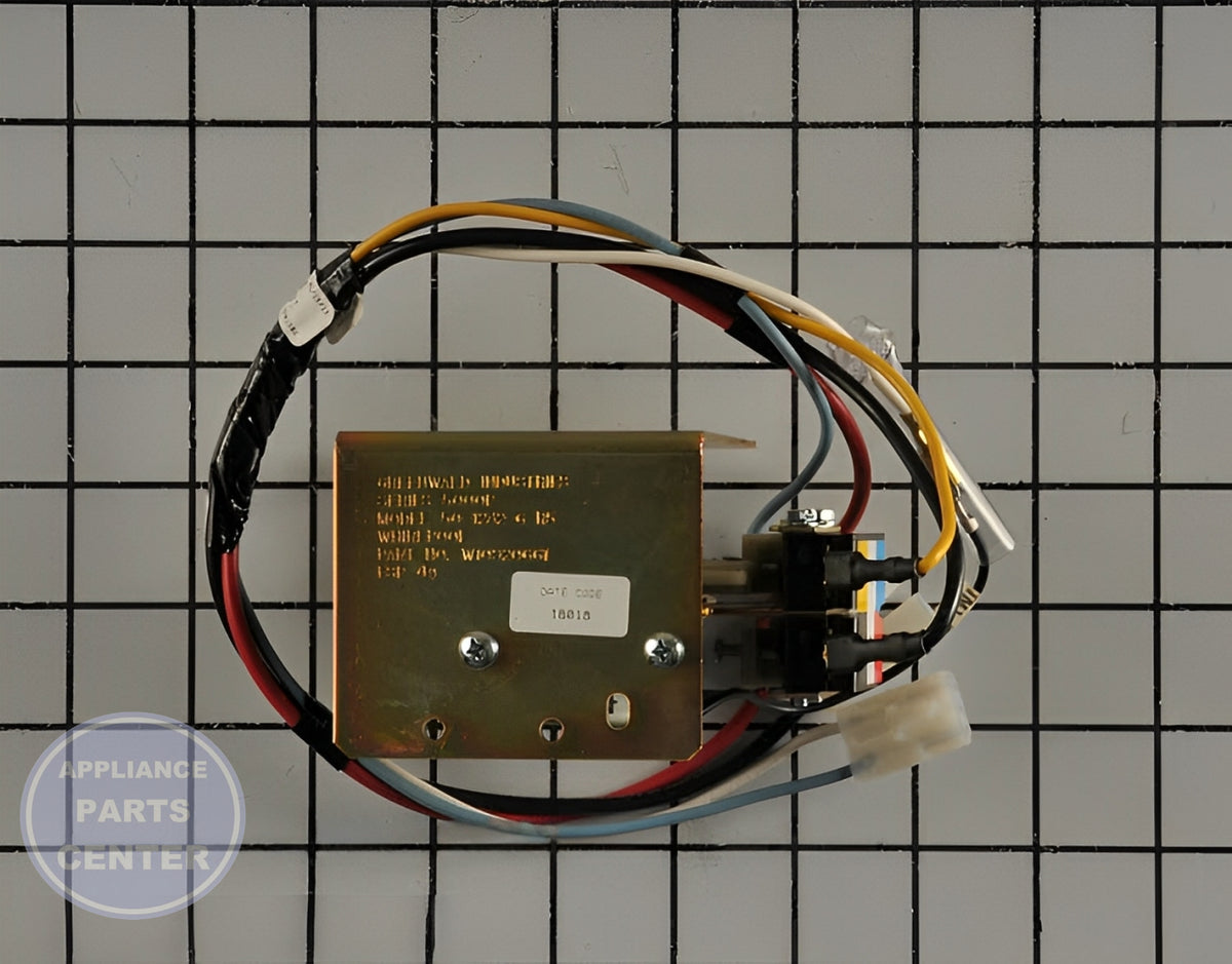 WHIRLPOOL Timer WPW10521398 - Side view with circuit board specs