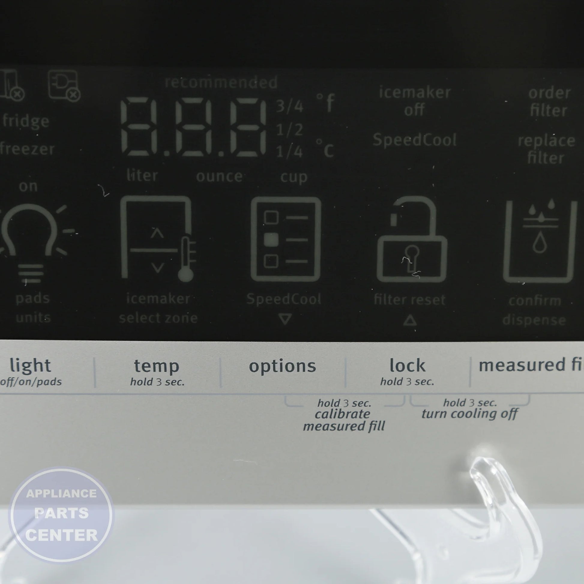 WPL CNTRL-ELEC WPW10521640 - Main view showing control functionality for WPL Refrigerator models