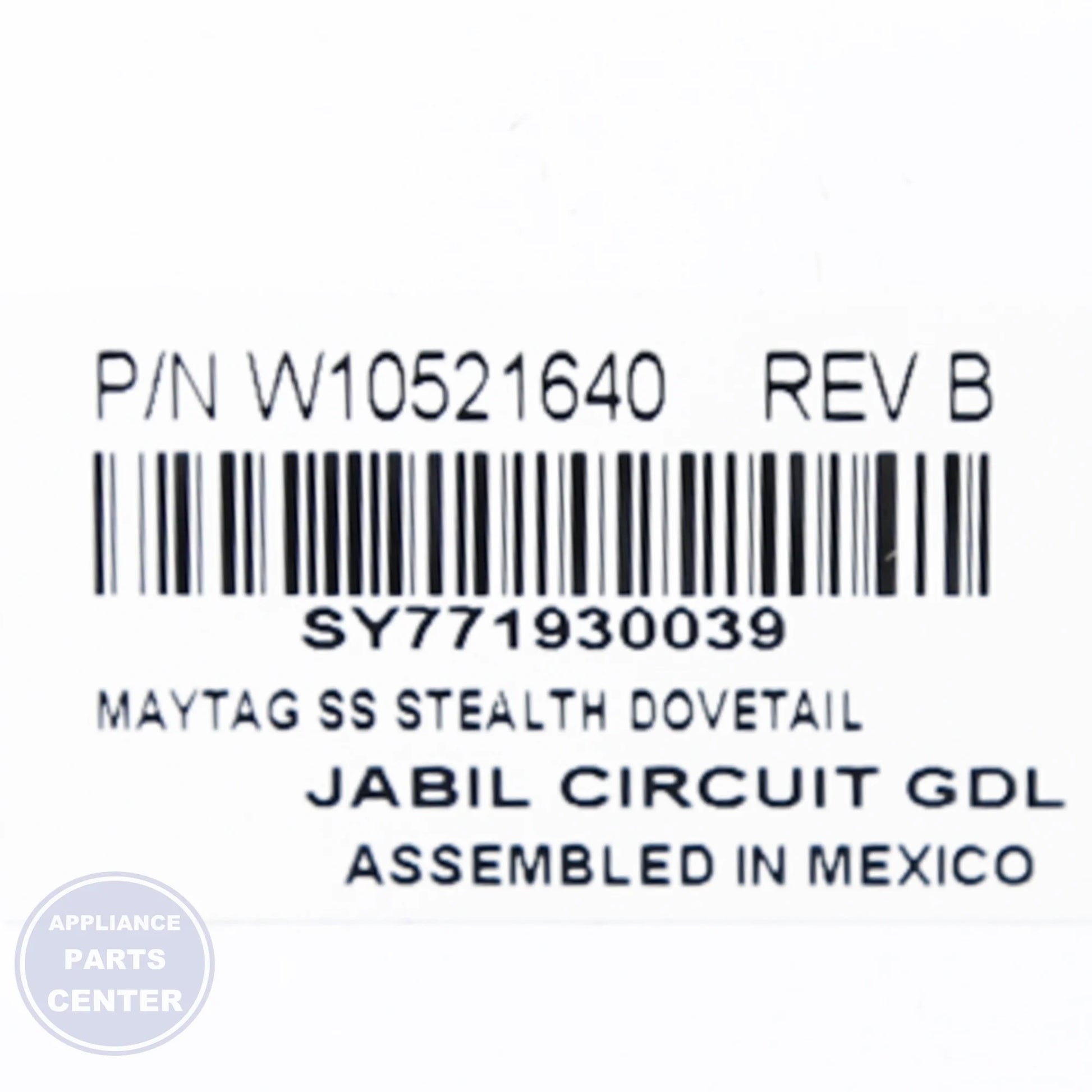 WPL CNTRL-ELEC WPW10521640 - Installation in WPL Refrigerator showing key mounting points