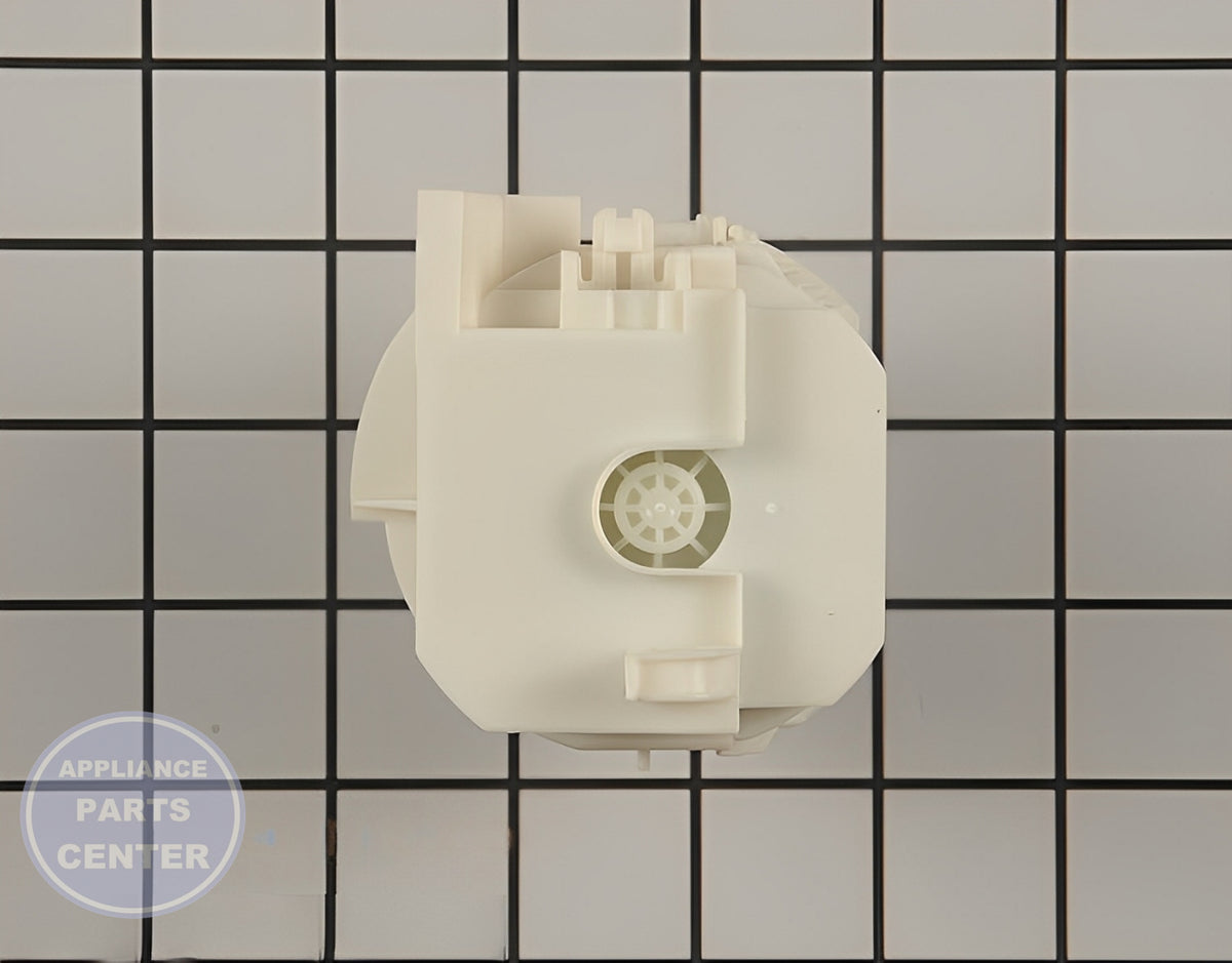 WHIRLPOOL DRAIN PUMP WPW10531320 - Side view with 20 lbs water discharge capacity