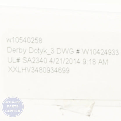 WPL COVER WPW10540258 - Installation in specific model showing key mounting points
